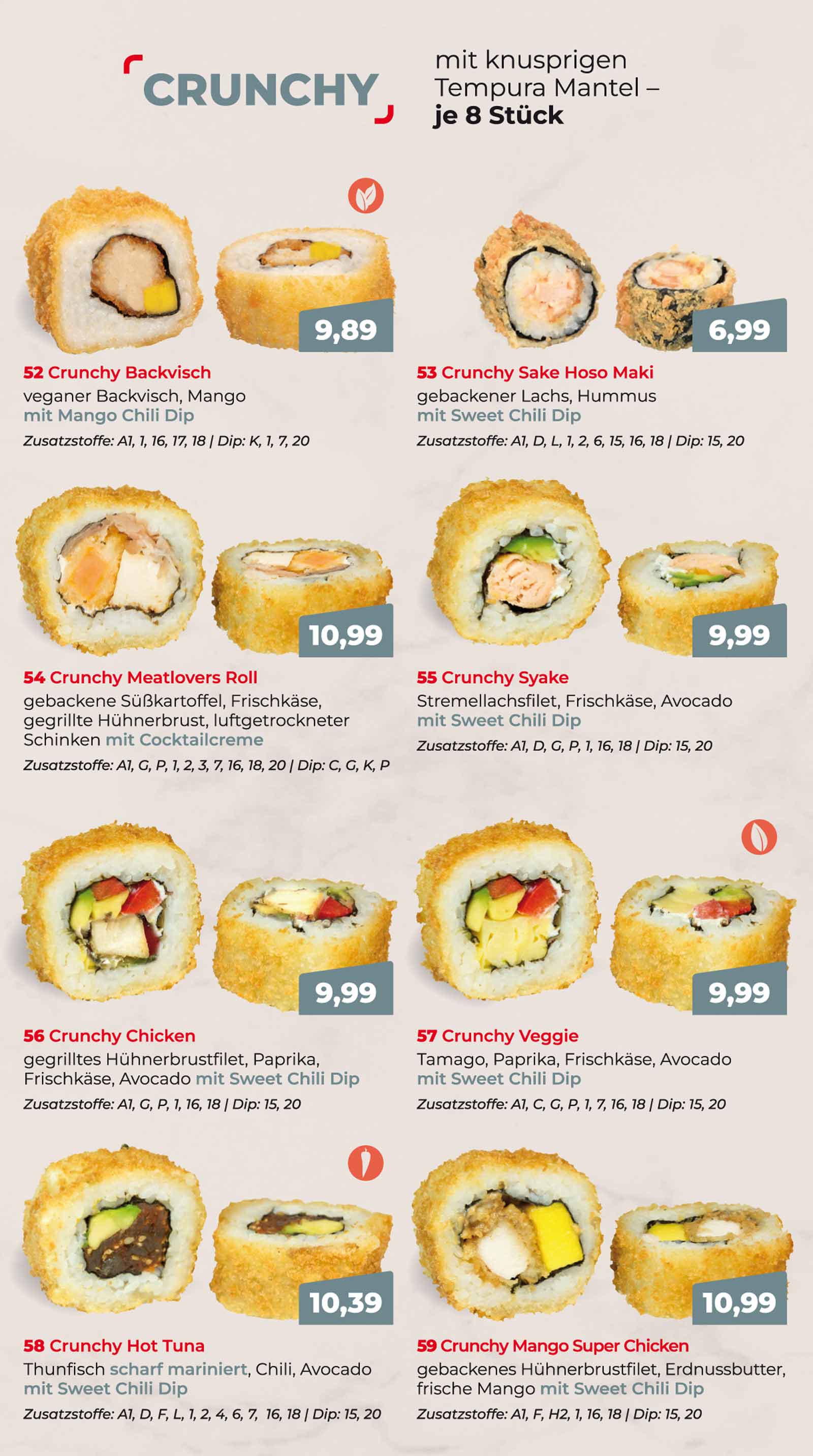 Sushifreunde Speisekarte | Crunchy Sushi