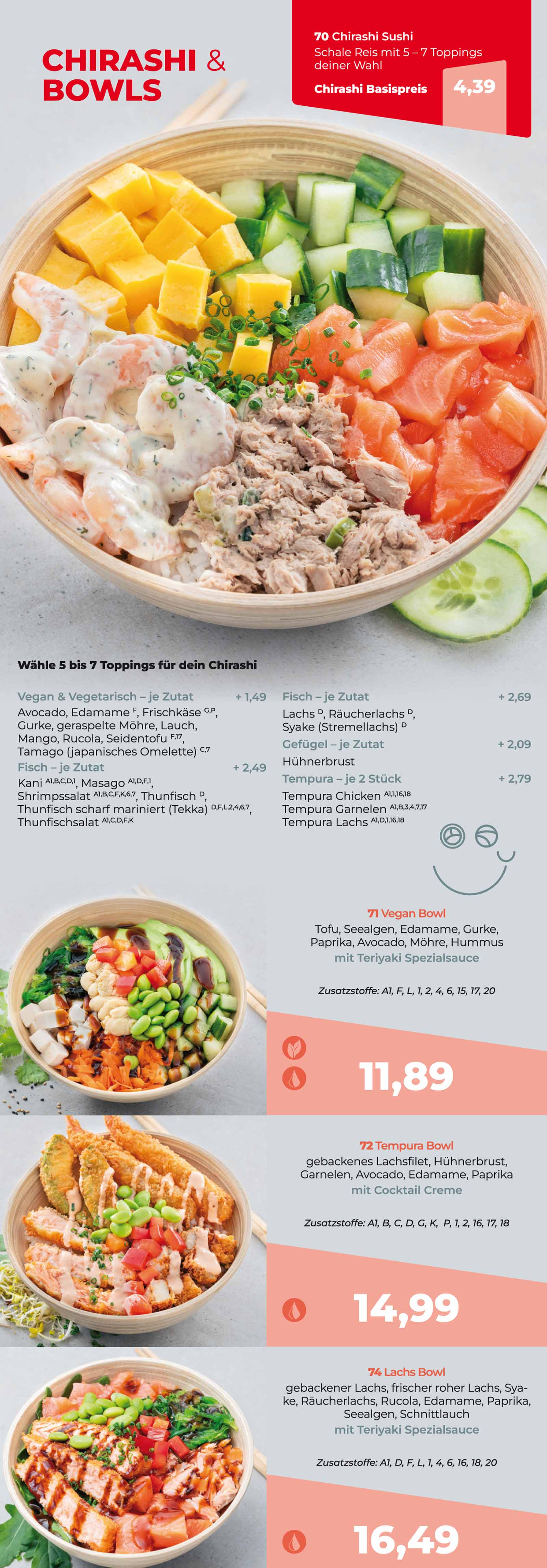 Sushifreunde Speisekarte | Chrashi