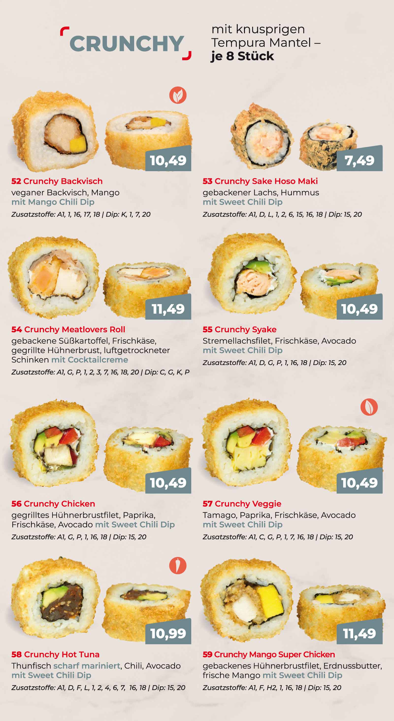 Sushifreunde Speisekarte | Crunchy Sushi