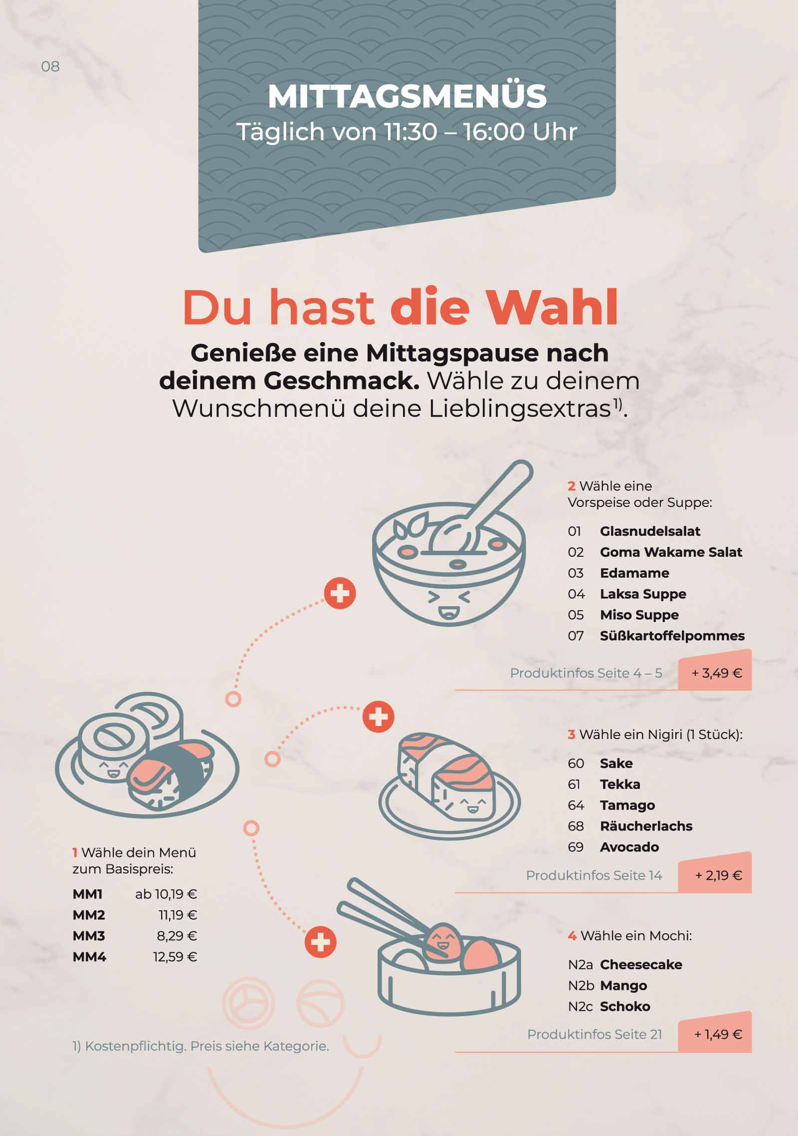 Mittagsmenüs