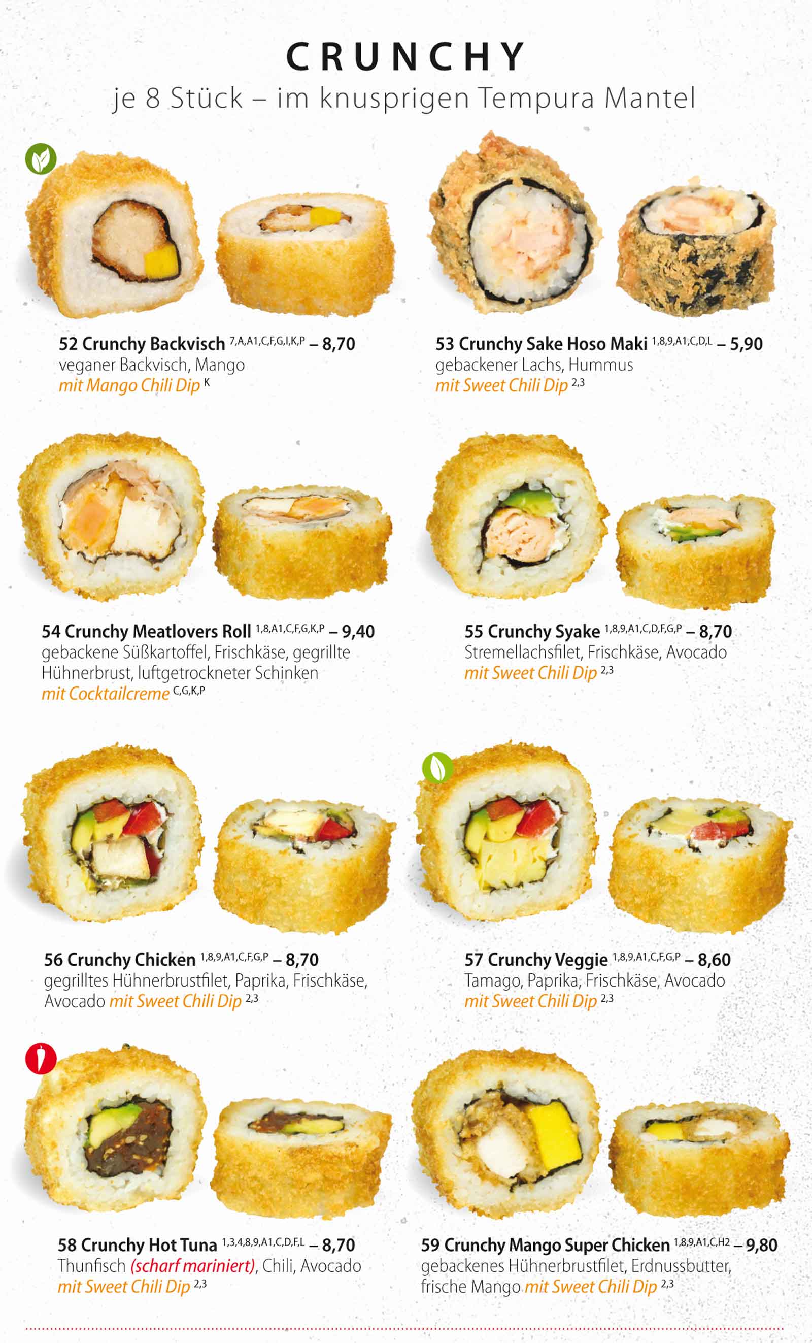 Sushifreunde Speisekarte | Crunchy Sushi
